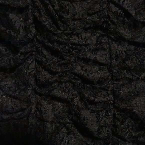 Prototype Black Lace Zip-Front Top - Large - Picture 5 of 8